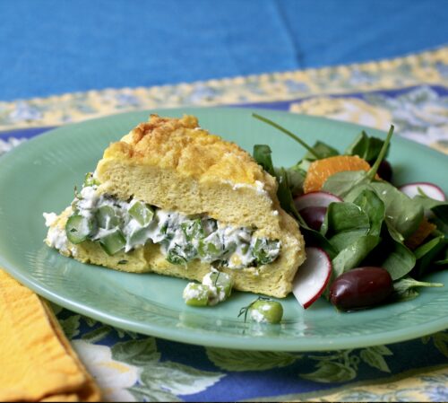 Asparagus and Goat Cheese Souffle Omelet